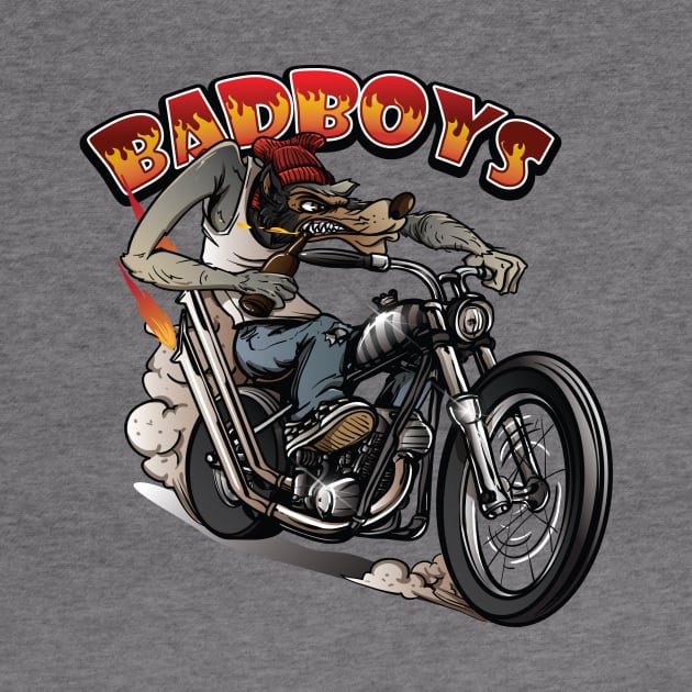 Bad Boys Rockabilly Wolf by GermanStreetwear